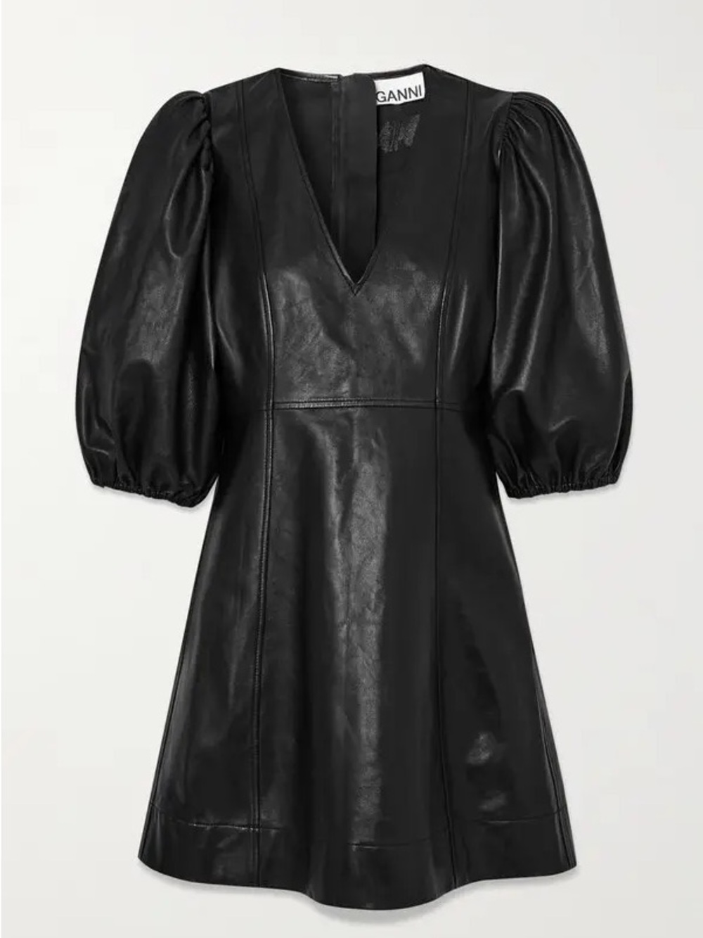 Ganni lamb leather dress